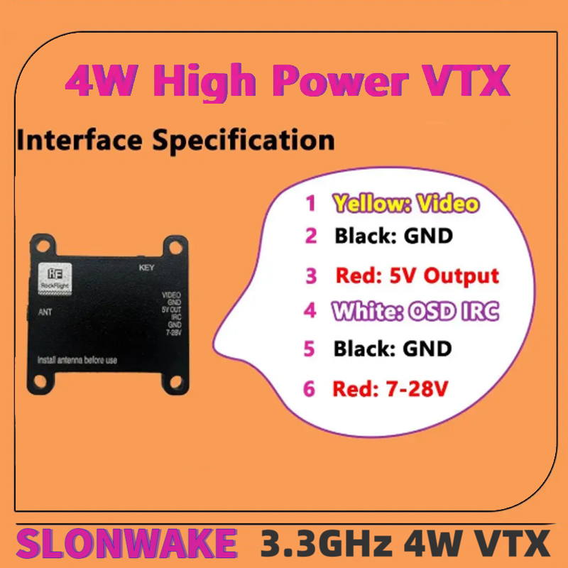 SLONWAKE FPV 3.3G 16CH 4000mW  – Drone Transmitter Bewertung und Preis